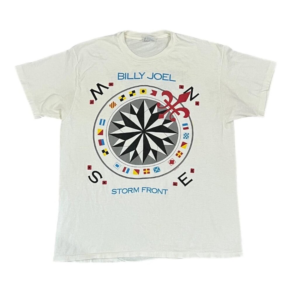 Vintage 80s 1989-1990 Billy Joel Storm Front American Tour Tee Shirt